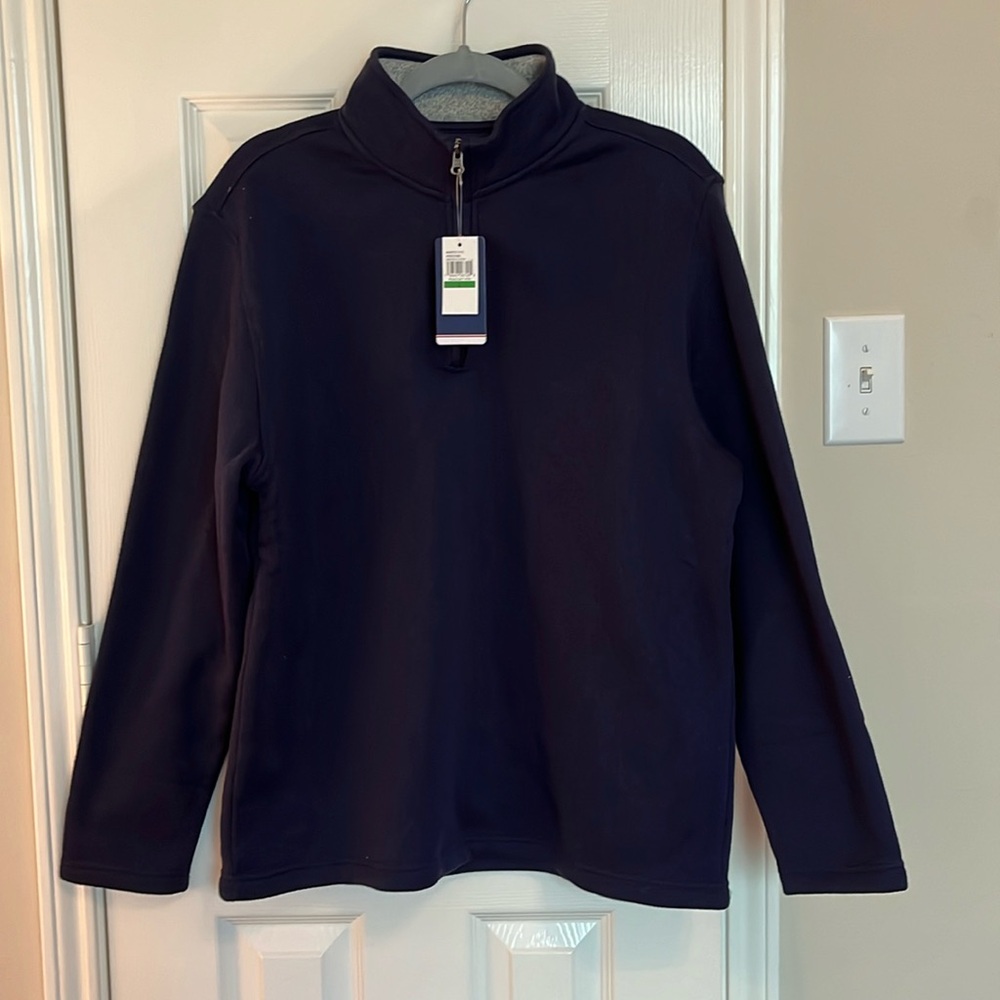 NWT Izod Fleece Lined Quarter Zip Pullover